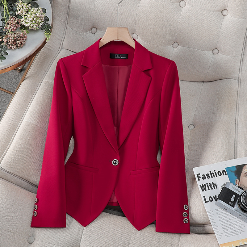 Women Formal Wear With Blazer - Новый модный женский деловой блейзер: красный,