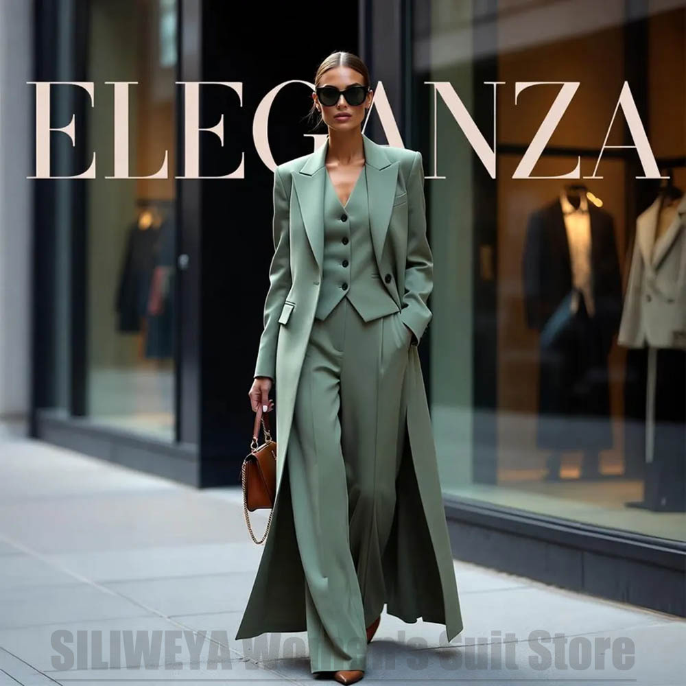 Women Formal Wear With Blazer - Элегантный женский костюм-тройка: пиджак с острыми