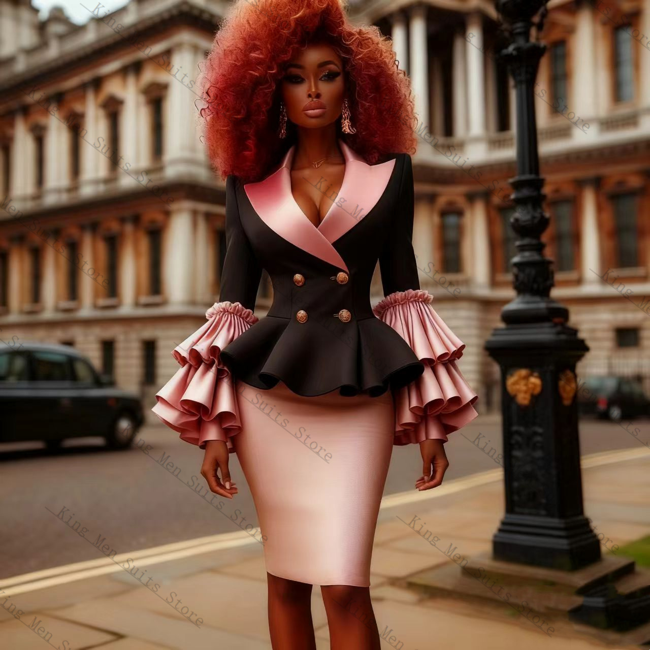 Women'S Formal Jackets To Wear With Dresses - Черный, розовый женский костюм, комплект из