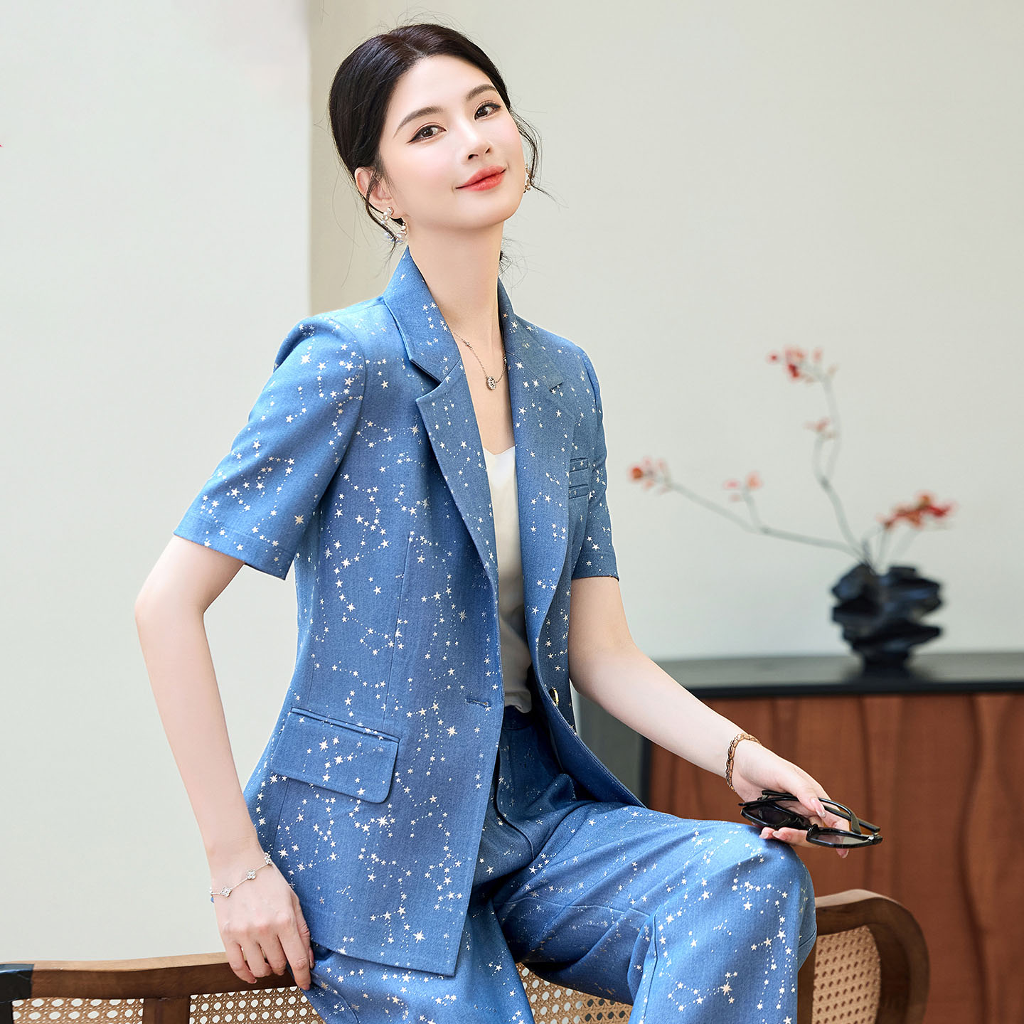 Модный сине-желтый профессиона – обзор и цена Women Formal Wear With Blazer